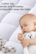 New Dobby Quilted Mattress Topper – Microfiber Pillow Top for Extra Comfort & Support - with Queen | Sold by Uncle Wiener's Wholesale