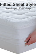 New Dobby Quilted Mattress Topper – Microfiber Pillow Top for Extra Comfort & Support - with Queen | Sold by Uncle Wiener's Wholesale