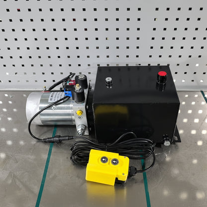 “12V double acting hydraulic pump with 8 quart reservoir”

“Trailer lift hydraulic power unit with remote pendant”

“Heavy-duty hydraulic hoist pump – 6 quart tank variant”
