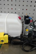“12V double acting hydraulic pump with 8 quart reservoir”

“Trailer lift hydraulic power unit with remote pendant”

“Heavy-duty hydraulic hoist pump – 6 quart tank variant”