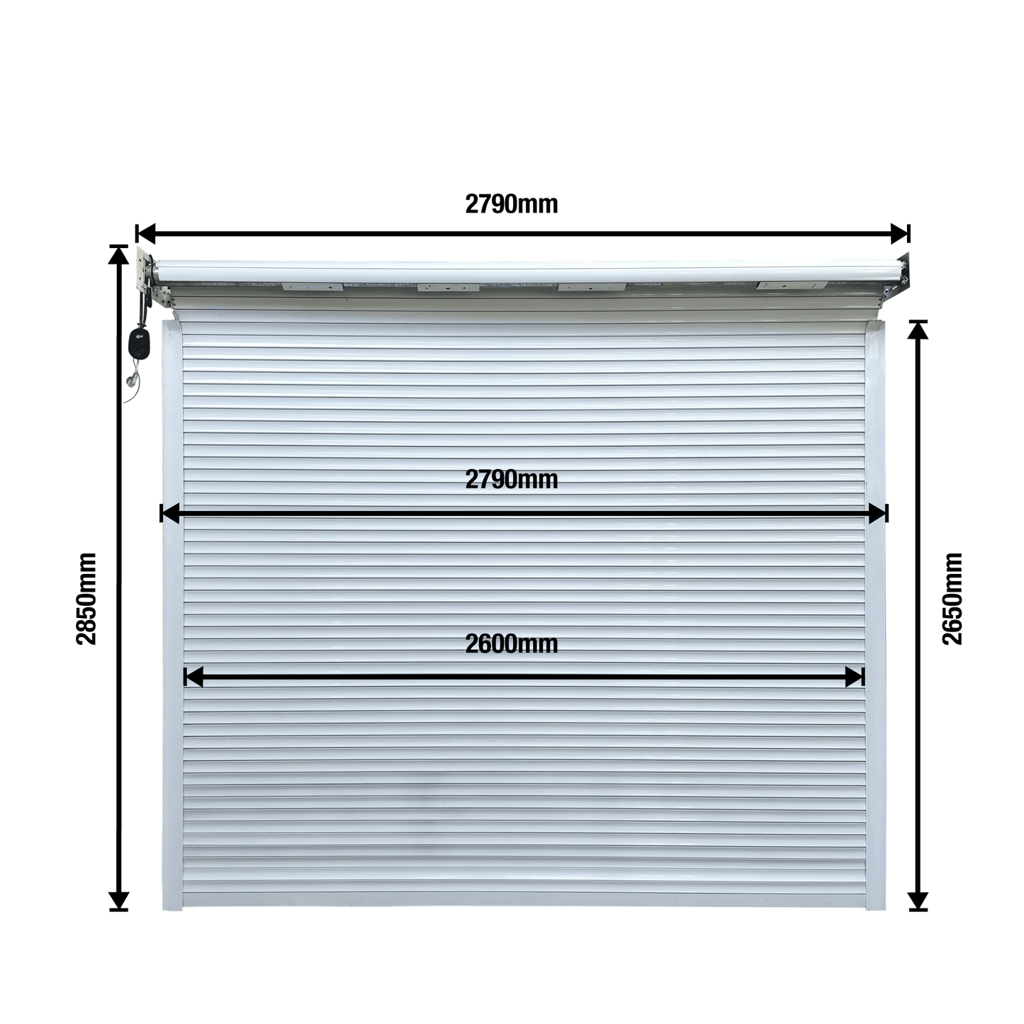 Double steel garage with roll-up doors, outdoor view

Interior view of metal garage barn frame

Roll-up electric overhead doors included in garage

Galvanized steel shed for vehicle and farm storage

Multiple-size all-weather garage options