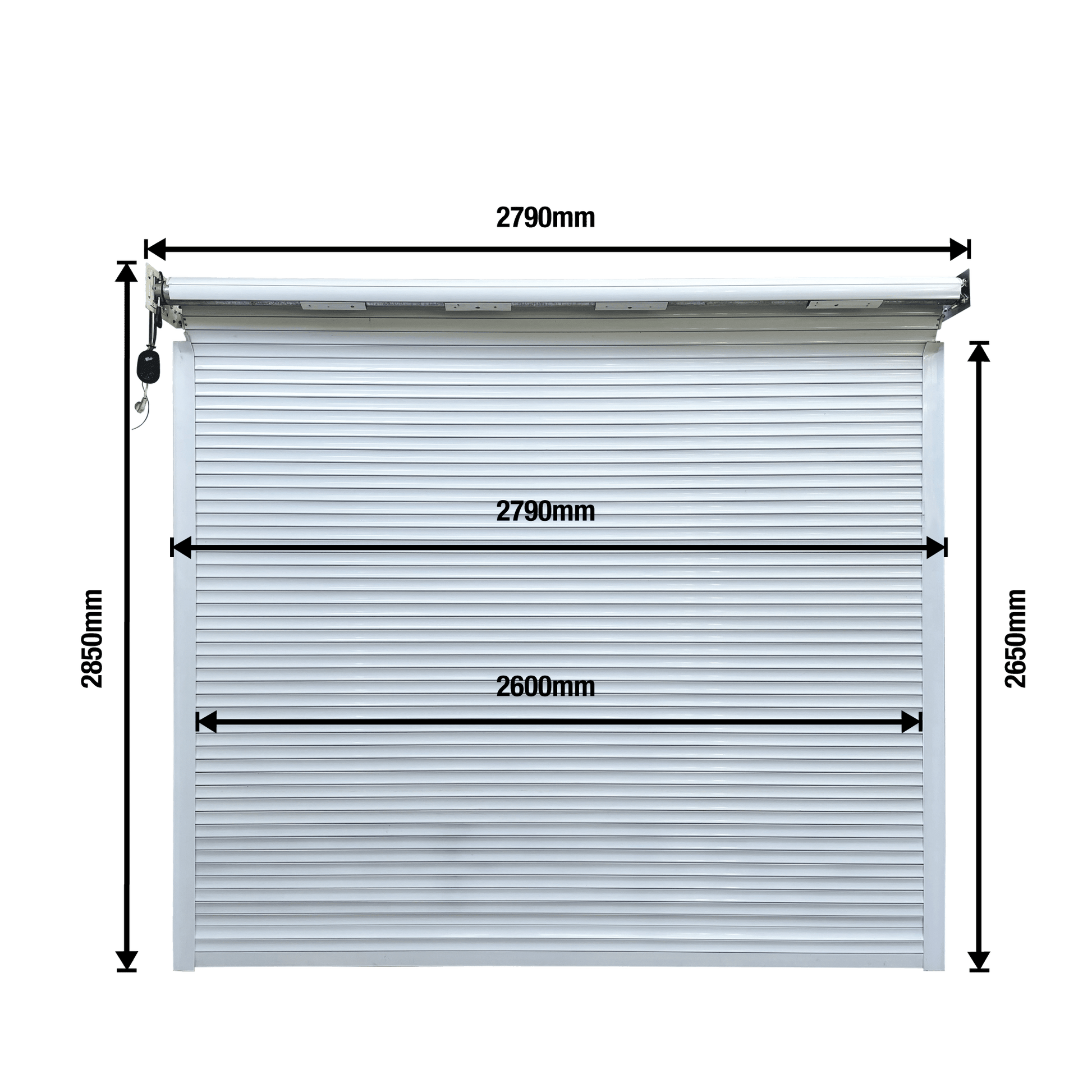 Double steel garage with roll-up doors, outdoor view

Interior view of metal garage barn frame

Roll-up electric overhead doors included in garage

Galvanized steel shed for vehicle and farm storage

Multiple-size all-weather garage options