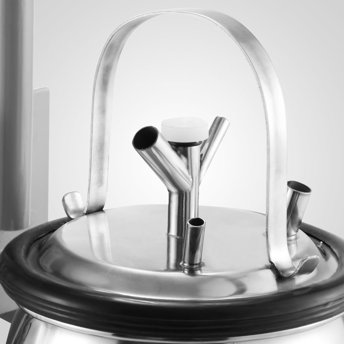 Stainless steel portable cow and goat milking machine with wheels – single and double milker setup