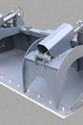 Dual cylinder scrap grapple for skid steer

Heavy-duty skid steer attachment with open side design

Top view of 85" grapple bucket with reinforced build

Grapple arms closed over large debris

