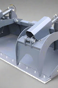Dual cylinder scrap grapple for skid steer

Heavy-duty skid steer attachment with open side design

Top view of 85" grapple bucket with reinforced build

Grapple arms closed over large debris

