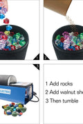 New Dual Drum Hobby Rock Tumbler Machine – Efficient Polishing & Tumbling for Stones & Gems 401101 - with | Sold by Uncle Wiener's Wholesale