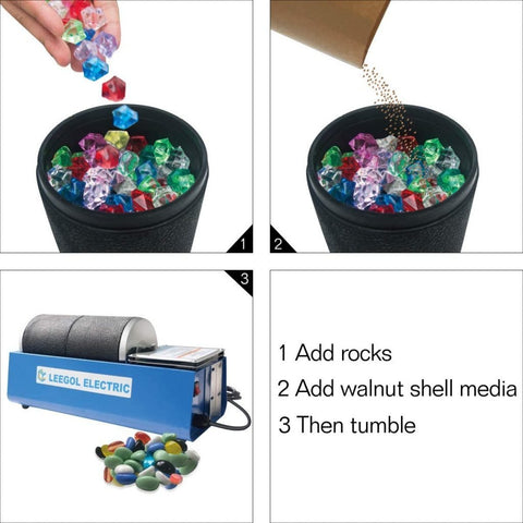 New Dual Drum Hobby Rock Tumbler Machine – Efficient Polishing & Tumbling for Stones & Gems 401101 - with | Sold by Uncle Wiener's Wholesale