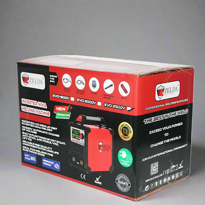 EVO250DV MMA & TIG welder with included cables, clamps, and torch