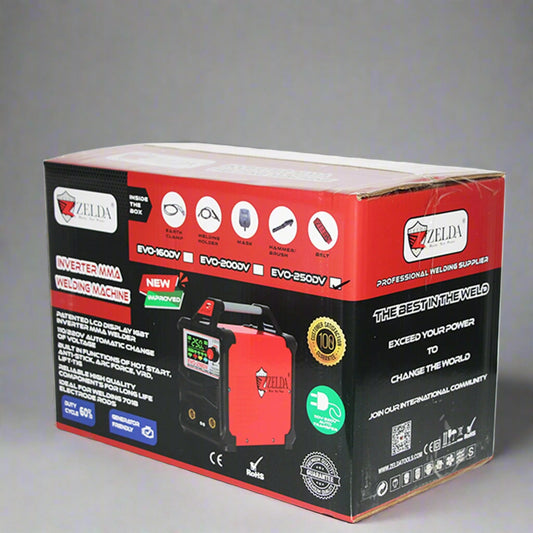 EVO250DV MMA & TIG welder with included cables, clamps, and torch