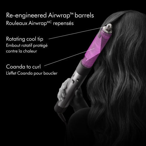 Airwrap curling barrel for long hair – no heat styling tool