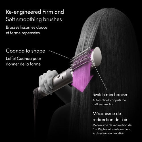 User styling with Dyson Airwrap brush attachment

Dyson Airwrap nickel/copper edition packaging display