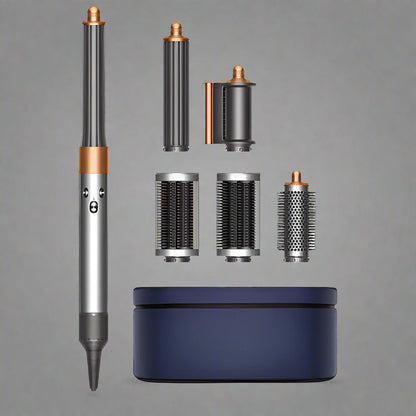 Dyson Airwrap Long Styler with attachments in nickel copper finish
