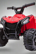 Red 6V ride-on ATV for toddlers aged 1–2

Side view of toddler 6V electric quad bike

Rear view of toddler ride-on ATV with footrests

Compact 6V rechargeable ATV for kids

Children’s electric ATV with wear-resistant tires

