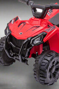Red 6V ride-on ATV for toddlers aged 1–2

Side view of toddler 6V electric quad bike

Rear view of toddler ride-on ATV with footrests

Compact 6V rechargeable ATV for kids

Children’s electric ATV with wear-resistant tires

