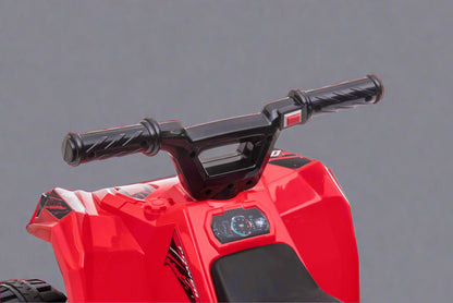 Red 6V ride-on ATV for toddlers aged 1–2

Side view of toddler 6V electric quad bike

Rear view of toddler ride-on ATV with footrests

Compact 6V rechargeable ATV for kids

Children’s electric ATV with wear-resistant tires

