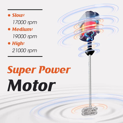 New Electric Coffee Milk Frother USB Rechargeable Handheld Whisk & Egg Beater – 3 Speeds, Stainless Steel, Portable - with | Sold by Uncle Wiener's Wholesale