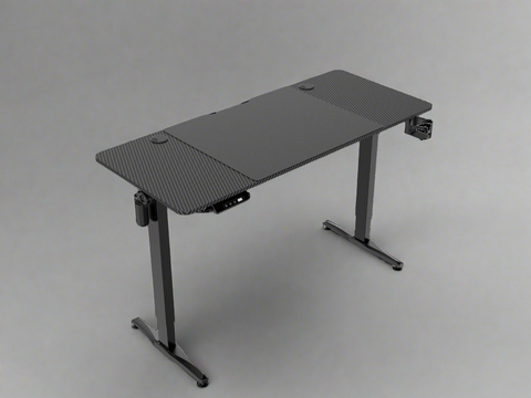 Electric height adjustable desk with carbon black finish
Sit-stand office workstation with dual monitor setup
55" motorized adjustable desk for home office
Standing desk with digital control and steel legs
Modern ergonomic desk for productivity and comfort