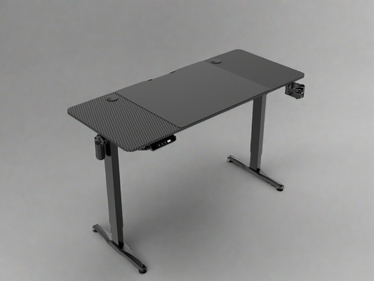 Electric height adjustable desk with carbon black finish
Sit-stand office workstation with dual monitor setup
55" motorized adjustable desk for home office
Standing desk with digital control and steel legs
Modern ergonomic desk for productivity and comfort