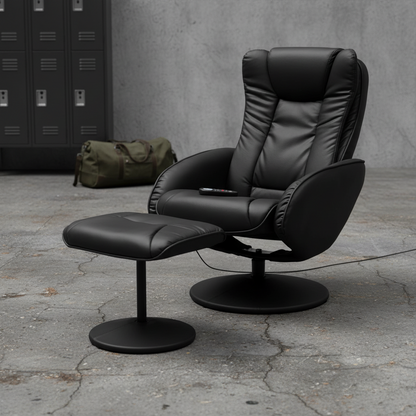 Electric Massage Recliner Chair & Ottoman with Heat | Wireless Control