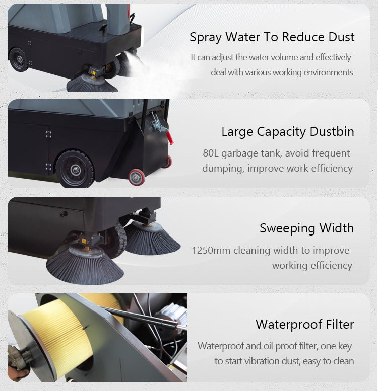 "Electric Ride-On Floor Scrubber and Cleaner Model 661250"

"Heavy-Duty 48V Commercial Floor Cleaning Machine"

"Ride-On Automatic Floor Water Scrubber for Warehouses and Malls"