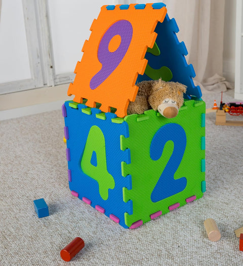 New EVA Foam 10 - Piece Number Puzzle Play Mat – Soft Interlocking Floor Tiles for Kids 813700 - with | Sold by Uncle Wiener's Wholesale