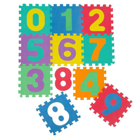 New EVA Foam 10 - Piece Number Puzzle Play Mat – Soft Interlocking Floor Tiles for Kids 813700 - with | Sold by Uncle Wiener's Wholesale