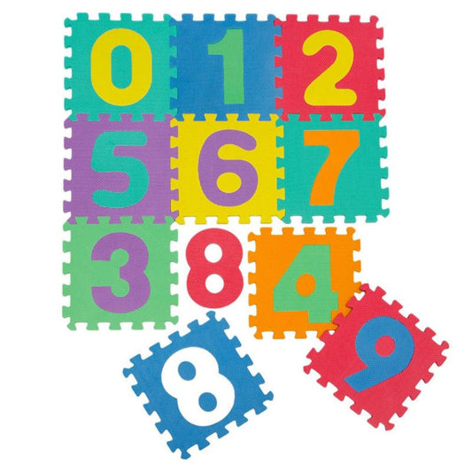 New EVA Foam 10 - Piece Number Puzzle Play Mat – Soft Interlocking Floor Tiles for Kids 813700 - with | Sold by Uncle Wiener's Wholesale