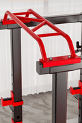 Gym Power Rack with Squat and Lat Pulldown Attachment Front View

Heavy-Duty Home Gym Rack Model 52325 Side Angle

Strength Training Squat Rack with Adjustable J-Hooks

Lat Pulldown Home Gym Power Cage Setup