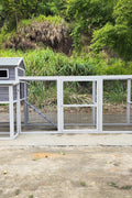 Extra-Large Wooden Chicken Coop – Front View with Run

Chicken Coop with Nesting Box and Enclosed Area

Backyard Poultry House with Slide-Out Tray

Wooden Chicken Coop with Metal Mesh Run

Multi-Level Chicken Enclosure with Ramp and Nesting Box