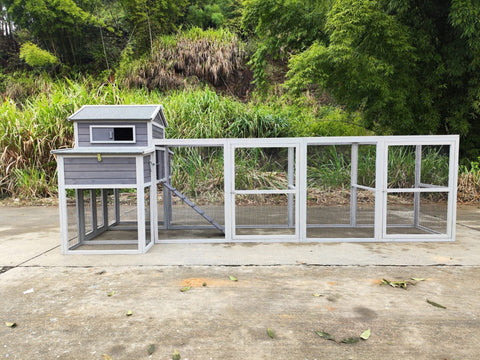 Extra-Large Wooden Chicken Coop – Front View with Run

Chicken Coop with Nesting Box and Enclosed Area

Backyard Poultry House with Slide-Out Tray

Wooden Chicken Coop with Metal Mesh Run

Multi-Level Chicken Enclosure with Ramp and Nesting Box