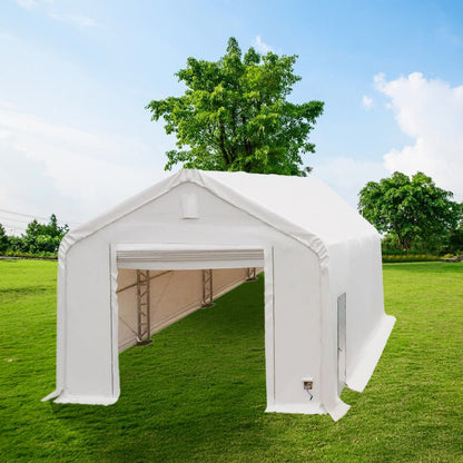 New Extreme Duty PVC Fabric Buildings – Commercial Storage Shelters | All Sizes - with 203216DPX – 32ft Wide x 16ft High | Sold by Uncle Wiener's Wholesale