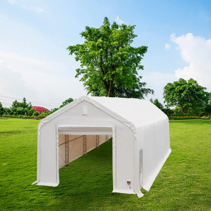 New Extreme Duty PVC Fabric Buildings – Commercial Storage Shelters | All Sizes - with 206416DPX – 64ft Wide x 16ft High | Sold by Uncle Wiener's Wholesale