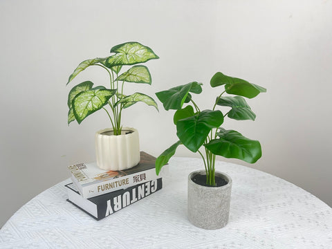 NEW FAKE ARTIFICIAL SILK PLANTS & TROPICAL TREES - with 2 - Pack Potted Faux Eucalyptus Plants | Sold by Uncle Wiener's Wholesale