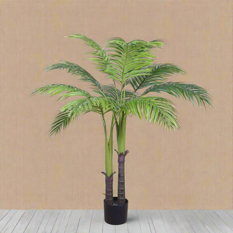 NEW FAKE ARTIFICIAL SILK PLANTS & TROPICAL TREES - with 4FT. Golden Cane Palm Artificial Tree | Sold by Uncle Wiener's Wholesale
