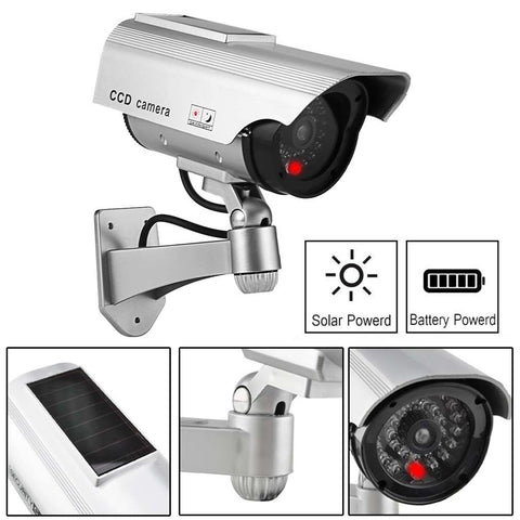 New Fake Dummy Solar Security Camera – Outdoor Surveillance with Flashing Recording Light 1026F - with | Sold by Uncle Wiener's Wholesale