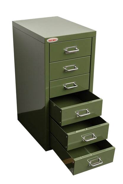 New Fat Boy Steel Under - Desk Storage Cabinet for Parts & Tools – 3, 6, 8 Drawer Compact Metal Organizer for Workshop & Garage - Hand Tools with 6 drawers: 15” D × 11” W × 24” H | Sold by Uncle Wiener's Wholesale