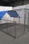 New Flat Top Dog & Animal Cage Coop 12.5 x 9 FT – Walk - In Metal Enclosure – SKU626231 - with | Sold by Uncle Wiener's Wholesale