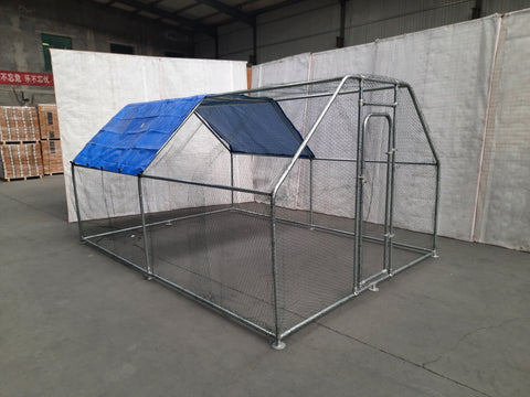 New Flat Top Dog & Animal Cage Coop 12.5 x 9 FT – Walk - In Metal Enclosure – SKU626231 - with | Sold by Uncle Wiener's Wholesale