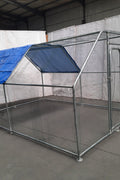 New Flat Top Dog & Animal Cage Coop 12.5 x 9 FT – Walk - In Metal Enclosure – SKU626231 - with | Sold by Uncle Wiener's Wholesale