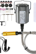 780W Flex Shaft Grinder with rotary carving attachments
Precision rotary tool for engraving and polishing
3-jaw chuck grinder for detailed crafting and modeling
Foot pedal speed-controlled grinder for jeweler use
AC-powered carving and grinding rotary tool kit