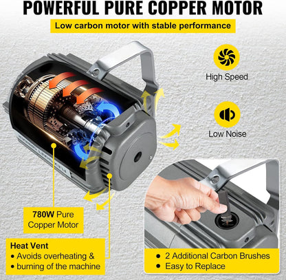 780W Flex Shaft Grinder with rotary carving attachments
Precision rotary tool for engraving and polishing
3-jaw chuck grinder for detailed crafting and modeling
Foot pedal speed-controlled grinder for jeweler use
AC-powered carving and grinding rotary tool kit