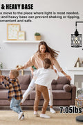 modern black 3-light LED floor lamp with mesh cage shades

dimmable industrial floor lamp with adjustable heads in living room

three-head stepless dimmable floor lamp for bedroom lighting

industrial style floor lamp with warm LED bulbs included

