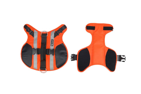 New Fluorescent Orange Dog Life Jacket – High - Visibility Pet Safety Vest for Swimming & Boating - with Medium 42×42 cm | Sold by Uncle Wiener's Wholesale