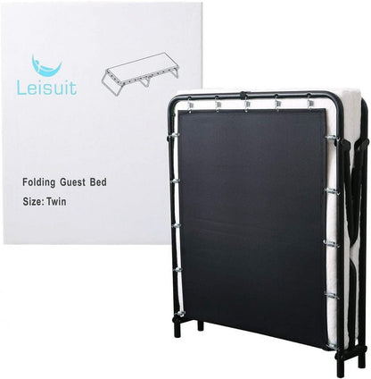 Fold-Out Guest Bed Cot with 3-Inch Memory Foam Mattress ��� Portable Sleeping Cot for Home, Office, or 