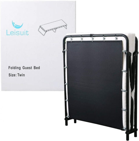 Fold-Out Guest Bed Cot with 3-Inch Memory Foam Mattress ��� Portable Sleeping Cot for Home, Office, or 