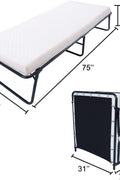 Fold-Out Guest Bed Cot with 3-Inch Memory Foam Mattress ��� Portable Sleeping Cot for Home, Office, or 