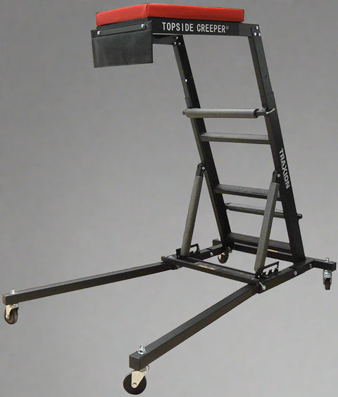 S1137 Foldable Topside Automotive Creeper with Adjustable Height and Padded Deck