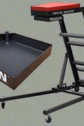 S1137 Foldable Topside Automotive Creeper with Adjustable Height and Padded Deck