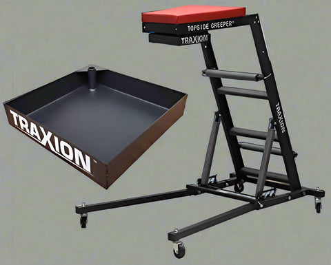 S1137 Foldable Topside Automotive Creeper with Adjustable Height and Padded Deck