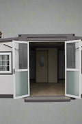 "Foldable insulated container home with windows and door – 19FT model"

"Portable prefab tiny home cabin for off-grid living and remote offices"

"Modular container house interior layout – white insulated walls and windows"